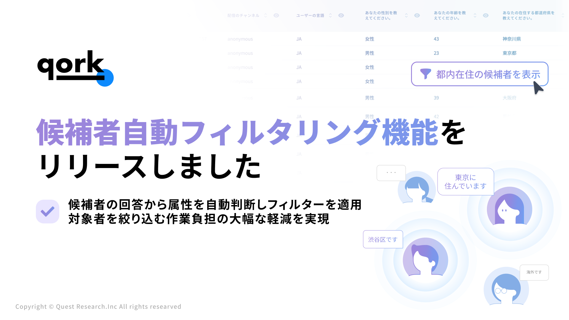 qork」、LLMを活用した候補者自動フィルタリング機能をリリース — 自由